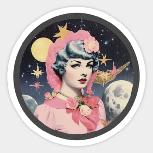 Vintage S. Moon inspired Collage Sticker